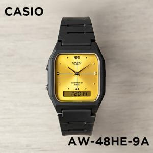 10年保証 日本未発売 CASIO カシオ スタンダード AW-48HE-9A 腕時計 メンズ レディース キッズ 子供 男の子 女の子 チープカシオ チプカシ アナデジ 日付 ブラ