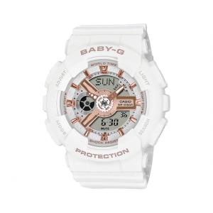 並行輸入品 10年保証 CASIO BABY-G カシオ ベビーG BA-110XRG-7A 腕時計 時計 ブランド レディース 女の子 アナデジ 日付 防水 ホワイト かわいい｜timelovers