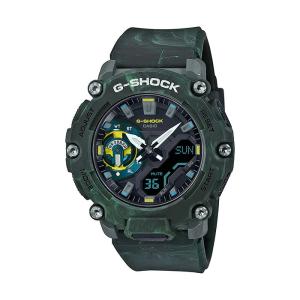 並行輸入品 10年保証 CASIO G-SHOCK カシオ Gショック GA-2200MFR-3A 腕時計 時計 ブランド メンズ 男の子 アナデジ 日付 カレンダー 防水 ブラック カーキ｜timelovers