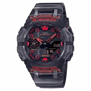 並行輸入品 10年保証 CASIO G-SHOCK カシオ Gショック GA-B001G-1A 腕時計 時計 ブランド メンズ 男の子 アナデジ ブルートゥース 日付 防水 黒 赤 クリア｜timelovers