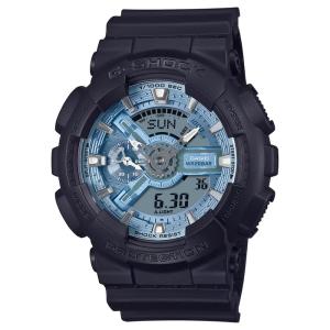 並行輸入品 10年保証 CASIO G-SHOCK カシオ Gショック GA-110CD-1A2 腕時計 時計 ブランド メンズ 男の子 アナデジ 日付 防水 ブラック ブルー｜timelovers