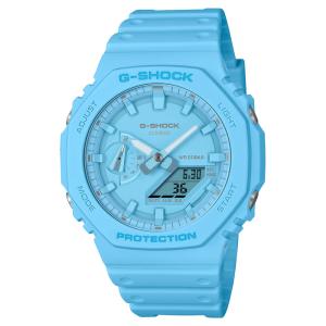 並行輸入品 10年保証 CASIO G-SHOCK カシオ Gショック GA-2100-2A2 腕時計 時計 ブランド メンズ 男の子 アナデジ 日付 防水 ブルー カシオーク｜timelovers