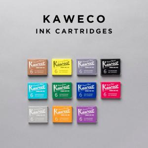 並行輸入品 KAWECO INK CARTRIDGES 6 PIECES カヴェコ インク カートリッジ 6本入 筆記用具 文房具 ブランド 万年筆 ギフト プレゼント 茶 黄色 青 黒 ネイビー｜TIME LOVERS