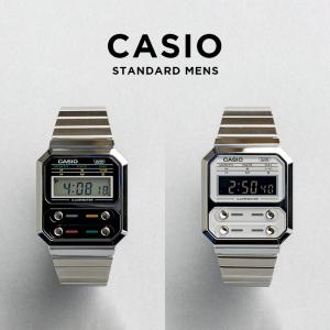 並行輸入品 10年保証 CASIO STANDARD MENS カシオ スタンダード A100WE.WEG.WEGG 腕時計 時計 ブランド メンズ チープ チプカシ デジタル 日付 角型