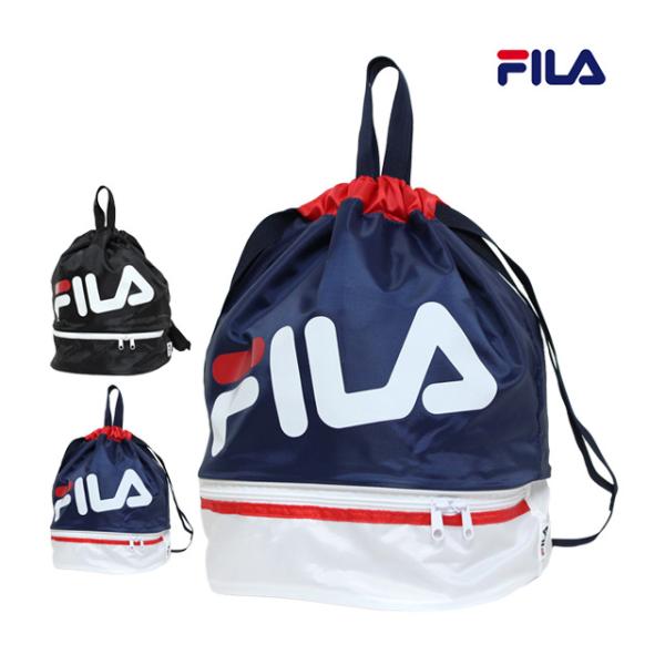 プールバッグ キッズ 男の子 子供 フィラ FILA 二重底 スイミングバッグ ビーチバッグ ナップ...