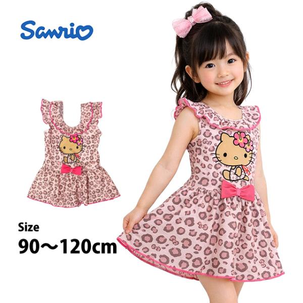 水着 女の子 キッズ ベビー 子供 ワンピース サンリオ 日焼けキティ かわいい フリルワピース 女...