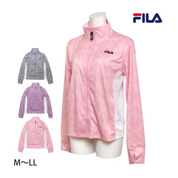 UVジャケット 長袖 レディース 女性 フィラ FILA UVカット ジップアップ ラッシュガード ...