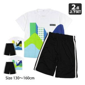 Tシャツ ハーフパンツ 上下セット ジュニア キッズ 男の子 半袖 子供 セットアップ 吸汗速乾 130cm 140cm 150cm 160cm｜timely