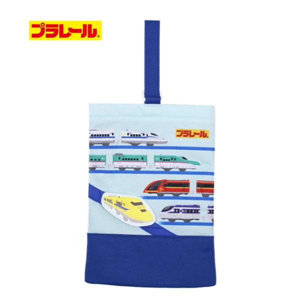 シューズバッグ スウェット生地 プラレール 男の子 上靴入れ シューズケース 幼稚園 小学校 入園入...