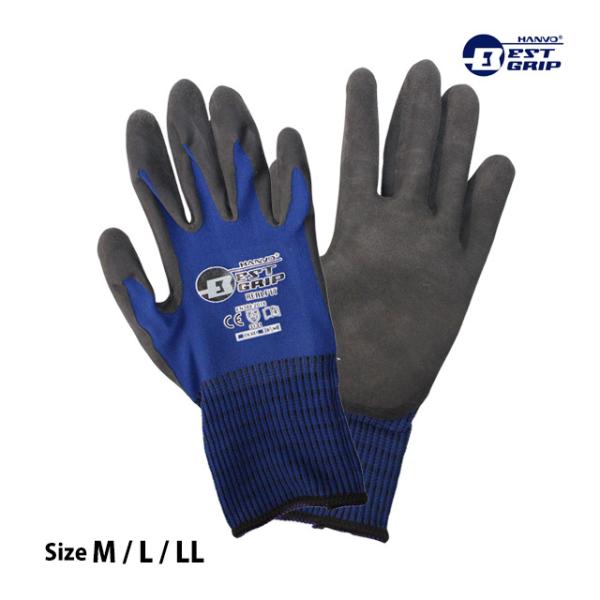 滑り止め 手袋 作業 背抜き 手袋 天然ゴム M L LL lx301 リアルフィット アクセス H...