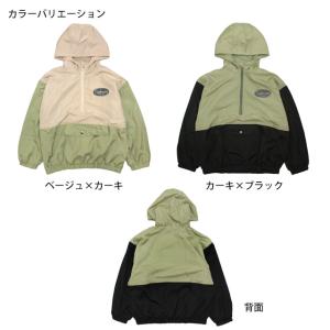 ウィンドブレーカー プルパーカー かぶり フー...の詳細画像1