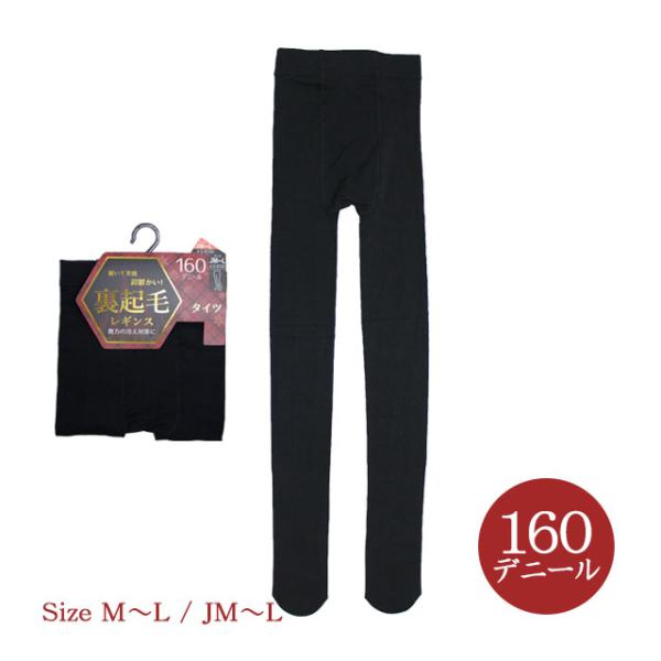 タイツ 裏起毛 レディース 160デニール 女性 婦人 防寒 インナー 冷え性 M-L JM-L