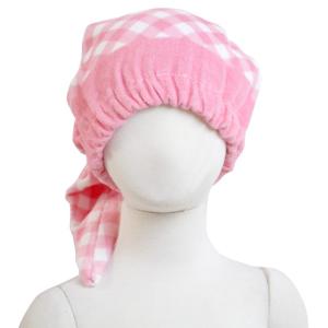 タオル キャップ 子供 キッズ 女の子 チェック スイミング