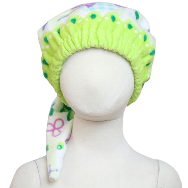 タオル キャップ 子供 キッズ 女の子 クローバー スイミング 水泳 プール キャップ タオル ヘア...