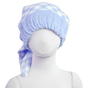 タオル キャップ 子供 キッズ 女の子 チェック スイミング 水泳 プール キャップ タオル ヘアキャップ バスタオル