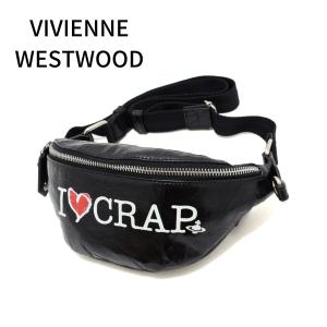 Vivienne Westwood ヴィヴィアン ウエストウッド 43070010-41025-N401 BLACK ウエストポーチ ボディバッグ I Love Crap Mini Bum Bag 女性 レディース｜timemachine