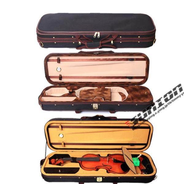 VIOLIN CASE バイオリンケース 楽器 弦楽器 オックスフォード 軽量 防撥水 ケース 長方...