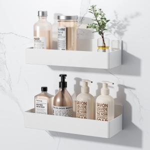 Orimade マグネット 浴室用ラック ABS樹脂 防水と防錆 バスルーム ラック キッチン/風呂場/洗面所 収納ラック 水切り 壁棚 2段式 ホワ