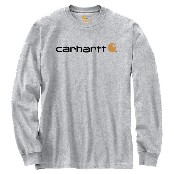 カーハート フロントロゴ ロングTシャツ グレー Carhartt Emea Core Logo L...