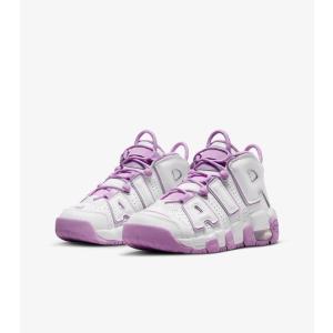 ナイキ モアテン エア モア アップテンポ 大人OK ホワイト/パープル Nike Air More Uptempo Big Kids' FN6976-100 White/Rush Fuchsia キッズ レディース｜tings