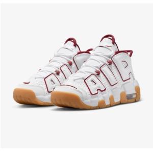 ナイキ エア モアアップテンポ モアテン ホワイト/レッド/ガムソール NIKE AIR MORE UPTEMPO White/Gum Light Brown FJ2846-100 キッズ レディース｜tings