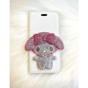 iPhone14・14Plus・14Pro・14ProMaxケース SWAROVSKI デコ キティ 立体