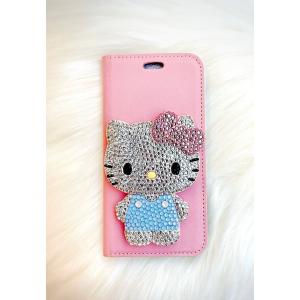 iPhone 全機種対応ケース SWAROVSKI ハローキティ赤リボン