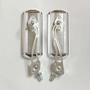 バイク ハンドル ミラー アルミ スクエア 1...の詳細画像2