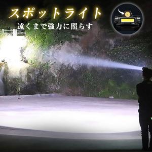 LED ヘッドライト 充電式 COB ヘッドラ...の詳細画像2