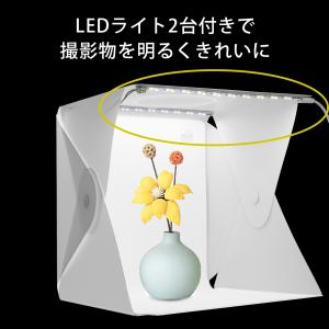 撮影ボックス 撮影ブース LED 組み立て 折...の詳細画像1
