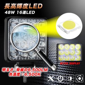 LED 作業灯 ワークライト 車 48W 2個...の詳細画像1