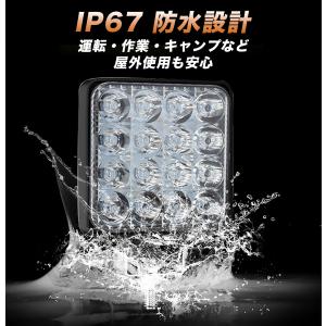 LED 作業灯 ワークライト 車 48W 2個...の詳細画像3