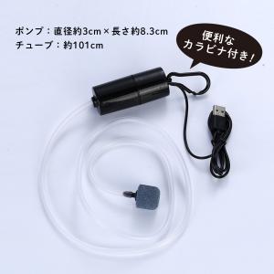 エアーポンプ エアレーション USB 小型 水...の詳細画像5