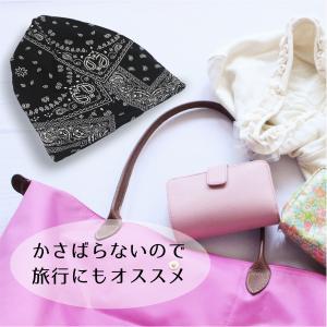 ペイズリー柄 ヘアターバン バンダナ 帽子 医...の詳細画像4
