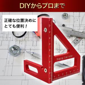 木工 直角定規 工具 DIY 90度 45度 ...の詳細画像1