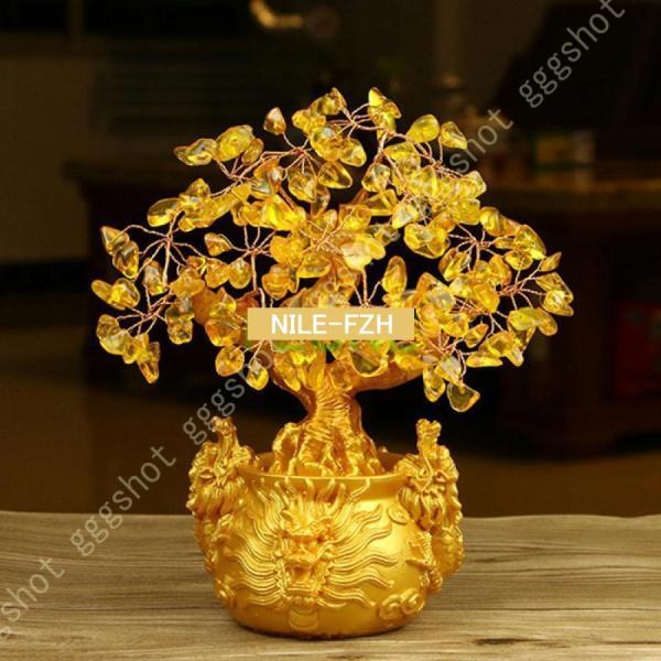 招財樹 金のなる木 黄水晶 シトリン 風水アイテム インテリア 金運祈願 開運 商売繁盛祈願 パワー...