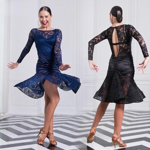 ラテンダンスドレス ワンピース ルンバ サンバ ワルツ ラテン専用ドレス レッスン着 練習用 競技用...