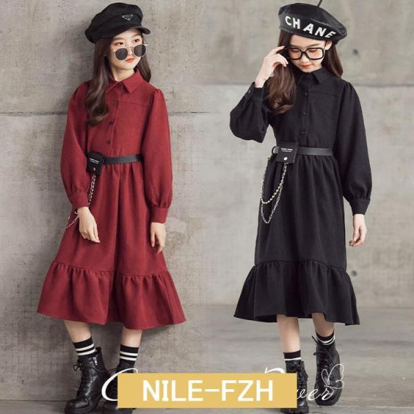 入学式 ワンピース 女の子 卒服 卒業式 黒 赤 ワンピース ピアノ発表会 フォーマル 子供 レッド...