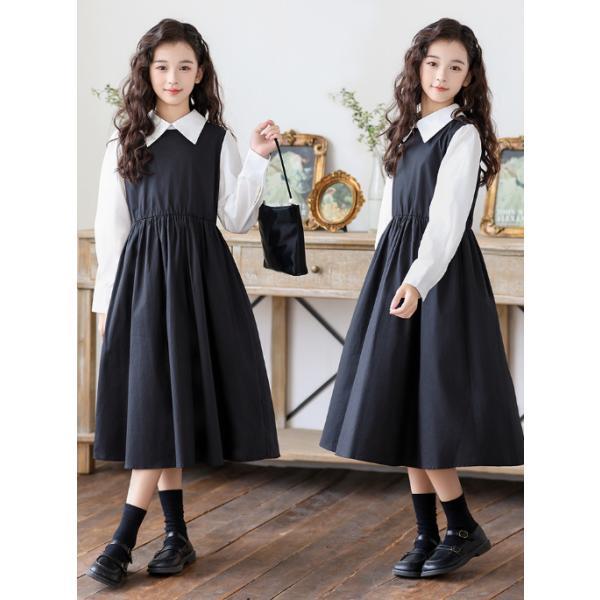 ジャンパースカート 子供服 女の子 ワンピース 制服 通園 通学 受験 慶弔 フォーマル 入学式 発...