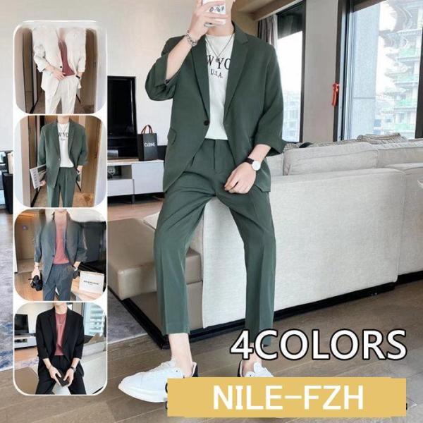 セットアップ メンズ スーツ テーラード カジュアルスーツ ストレッチ ビジネススーツ おしゃれ 3...