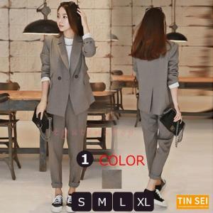 パンツスーツ レディース 2点セット春夏パンツスーツ 韓国風 黒ジャケット パンツス一ツ発表会入園式スーツ大新作女性 面接 就活 通勤 Xl グレー Tin0121 Xz7 Tinseiヤフー店 通販 Yahoo ショッピング