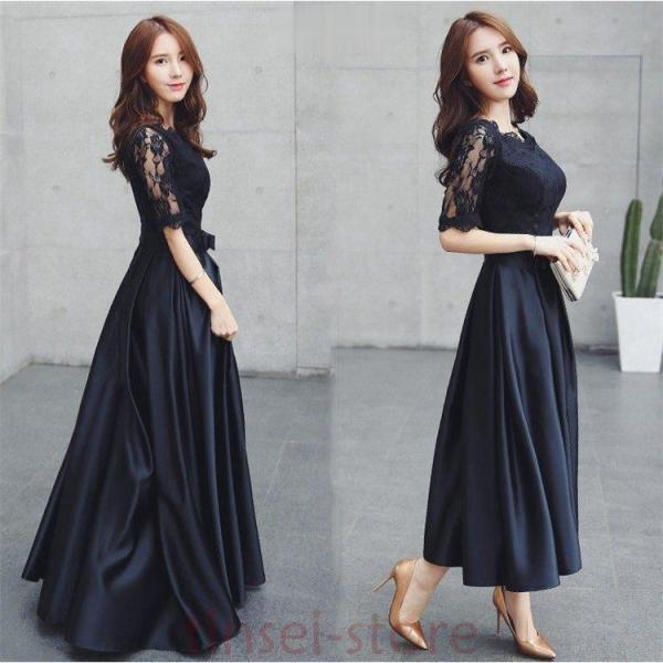 ロングドレス 演奏会 パーティードレス ドレス レディース 結婚式 ドレス ロング丈 パーティドレス...