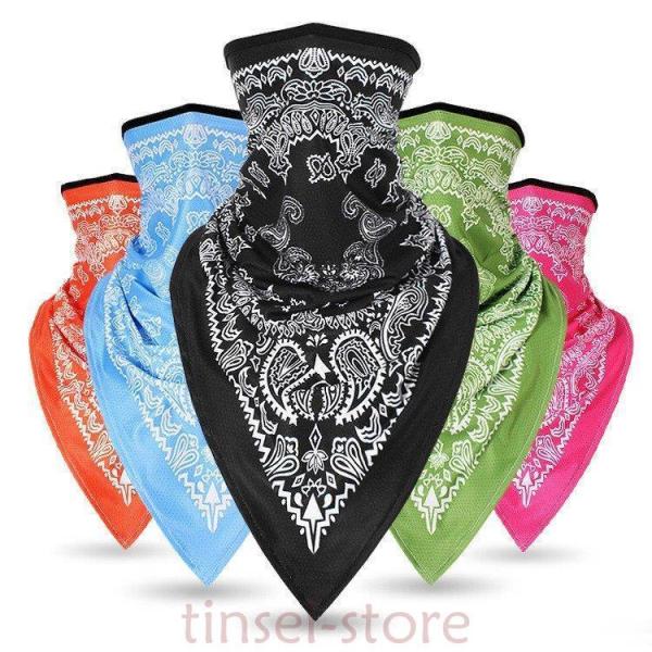 5色指定！ 5枚セットフェイスマスク バイク ネックゲートル バラクラバ 夏用 サイクル マスク 紫...