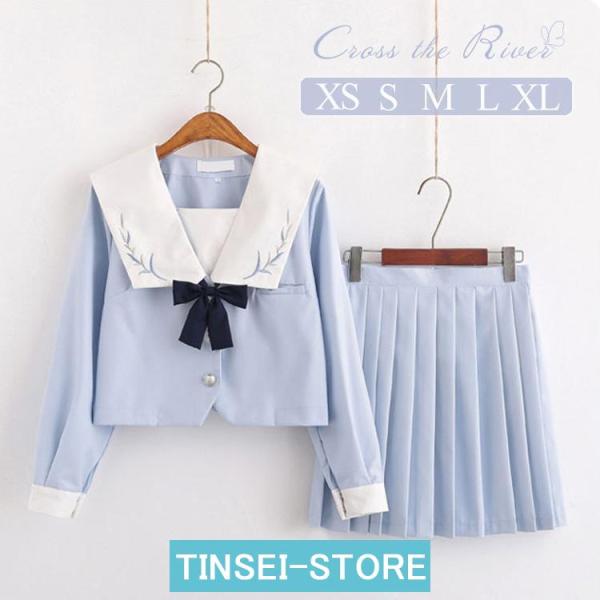 女子高生 セーラー服 セットアップ なんちゃって制服 jk制服 コスプレ 長袖 半袖 刺? セーラー...