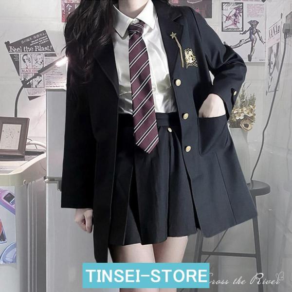 卒業式 制服 スーツ セット 女の子 なんちゃって制服  ブレザー 女子高生  シャツ スカート ブ...