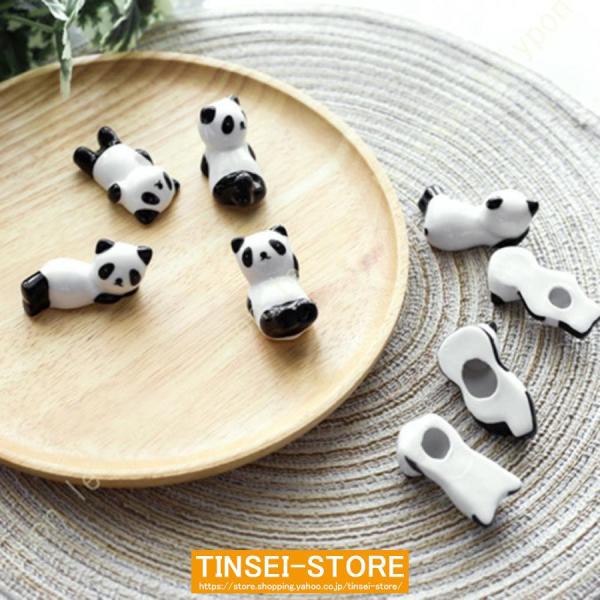 オシャレ かわいい ぱんだ型 セラミック 置物 動物 箸置き セット 動物 おもしろ雑貨 キッチン雑...