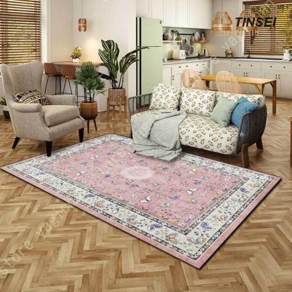 ペルシャラグ カーペット 3畳 ペルシャ絨毯風 ラグ マット 2畳 花柄 洗える オールシーズン 滑...