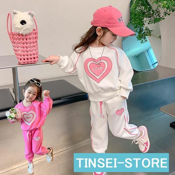 セットアップ キッズ 子供服 女の子 男の子 スウェット 長袖 tシャツ ロングパンツ おしゃれ 可...