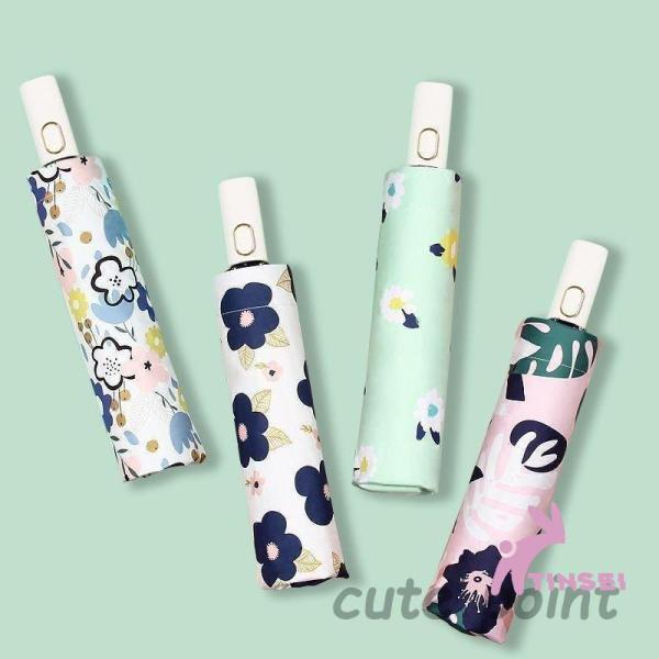 日傘折りたたみ傘レディースおしゃれ日傘完全遮光折りたたみ傘自動開閉花柄UVカット日傘軽量晴雨兼用かさ...