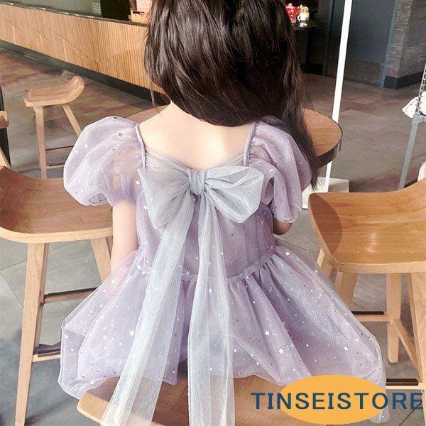 子供服 ワンピース 女の子 夏服 子供ドレス 結婚式 韓国子供服 半袖ワンピース チュール 蝶結び ...